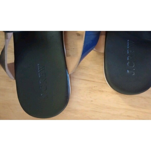 J. Crew Hadley Sandals Ankle Strap Open Toe Navy Blue Size 8 - Picture 6 of 6